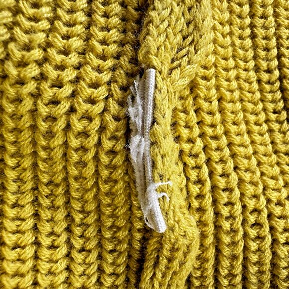 Moth Anthropologie Scallop Knit Sweater Tank Top Small Mustard Yellow Cottage - Picture 10 of 10